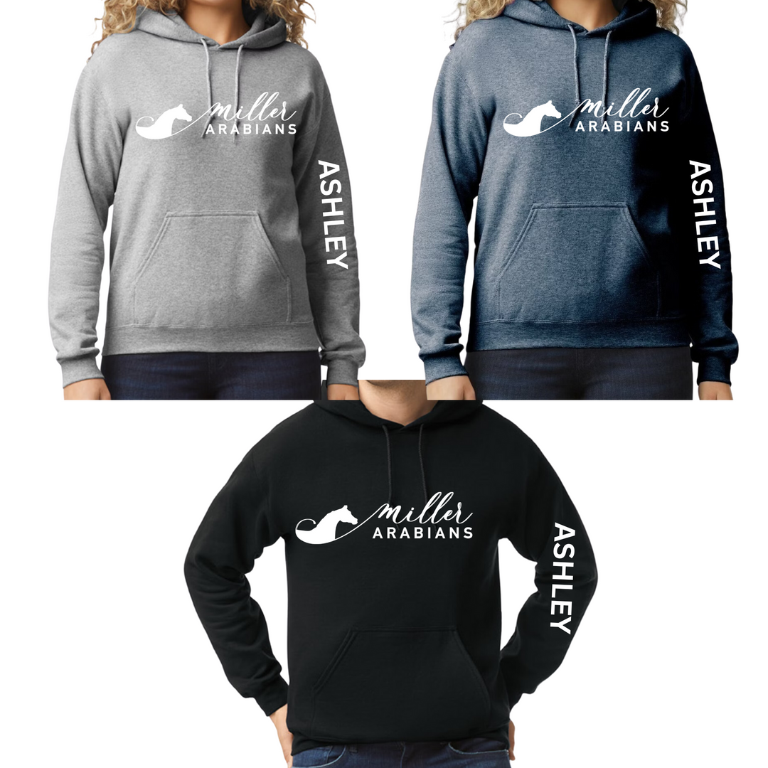 Miller Arabians hoodie with name on sleeve - customize