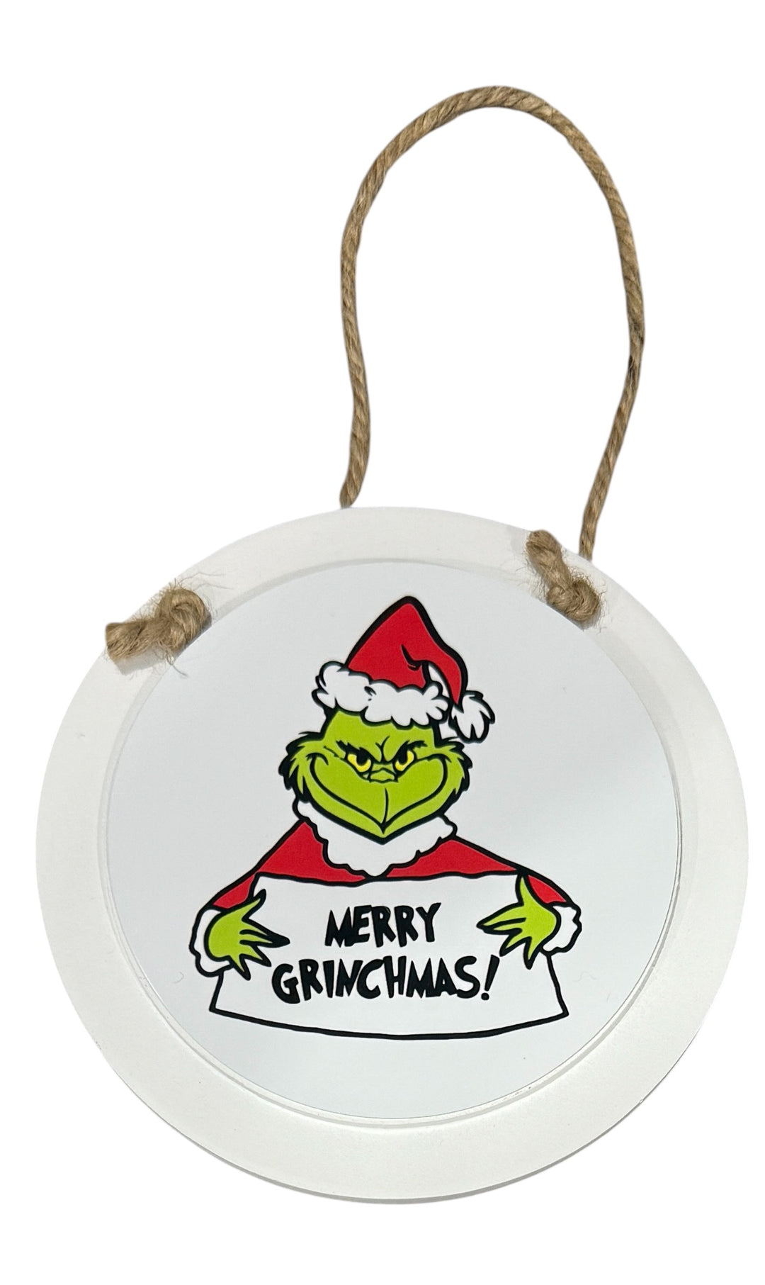 Large round Merry Grinchmas ornament - Christmas Ornament/Small sign