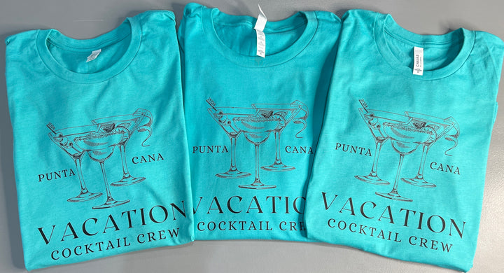 Vacation Cocktail Crew short sleeve tee - drinking - funny - customizable - Punta Cana 2024