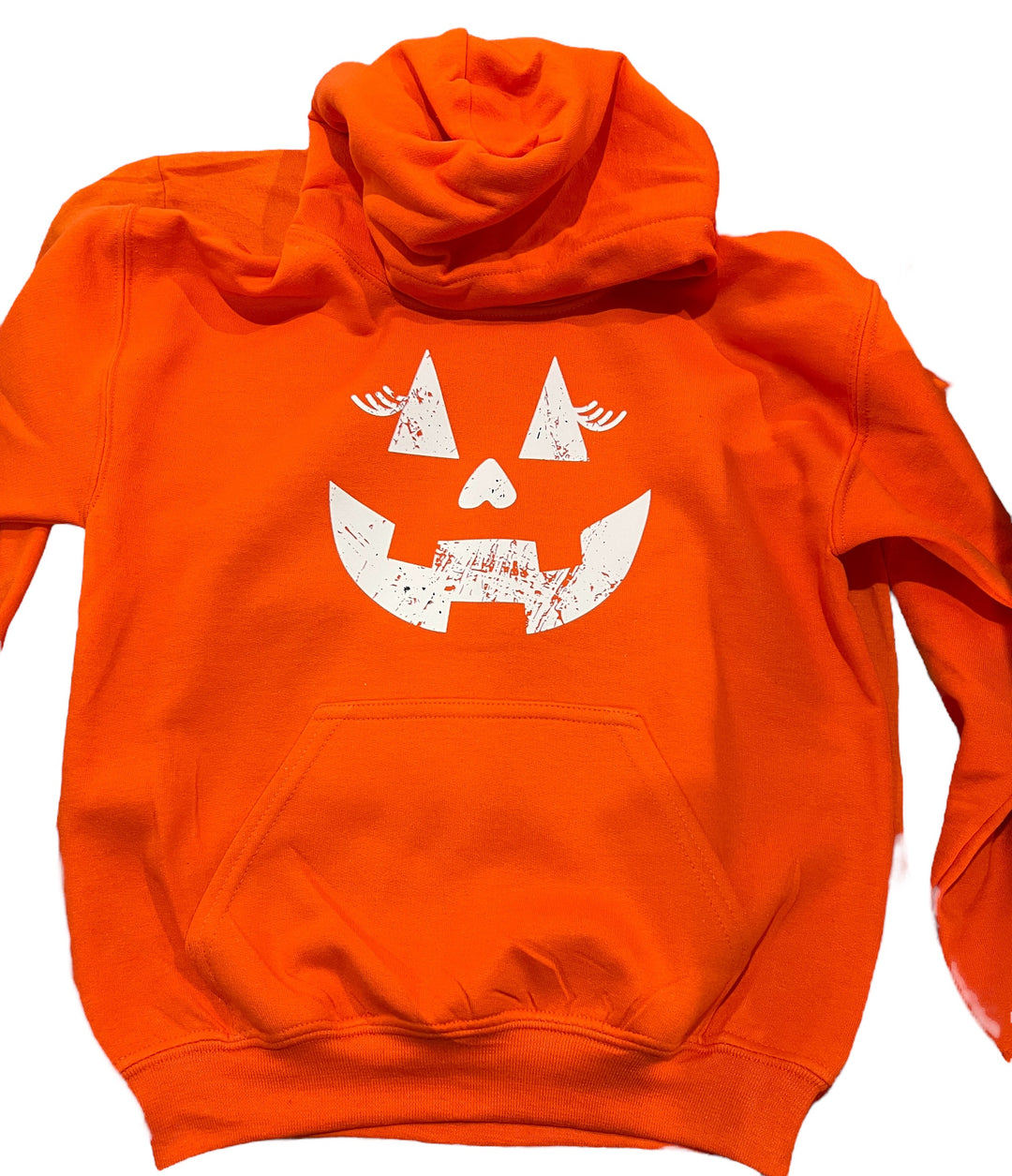 Pumpkin face orange tee or hoodie - YOUTH - Fall/Halloween