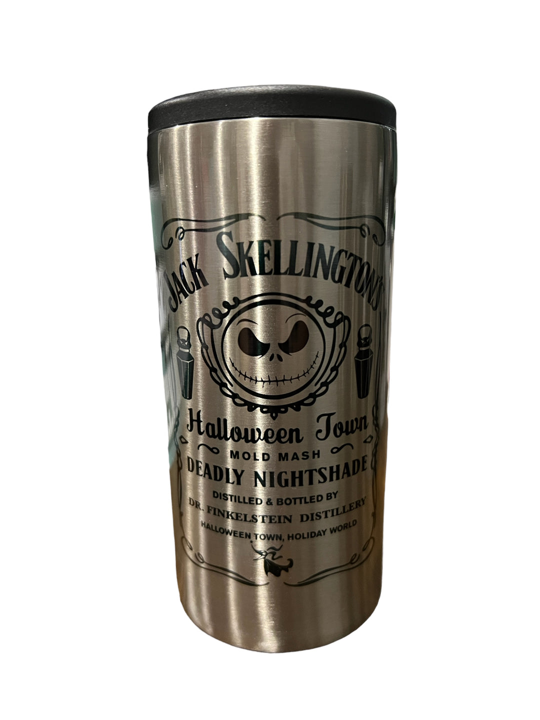 Jack Skellington Halloween Town - metal 12 oz SLIM can koozie