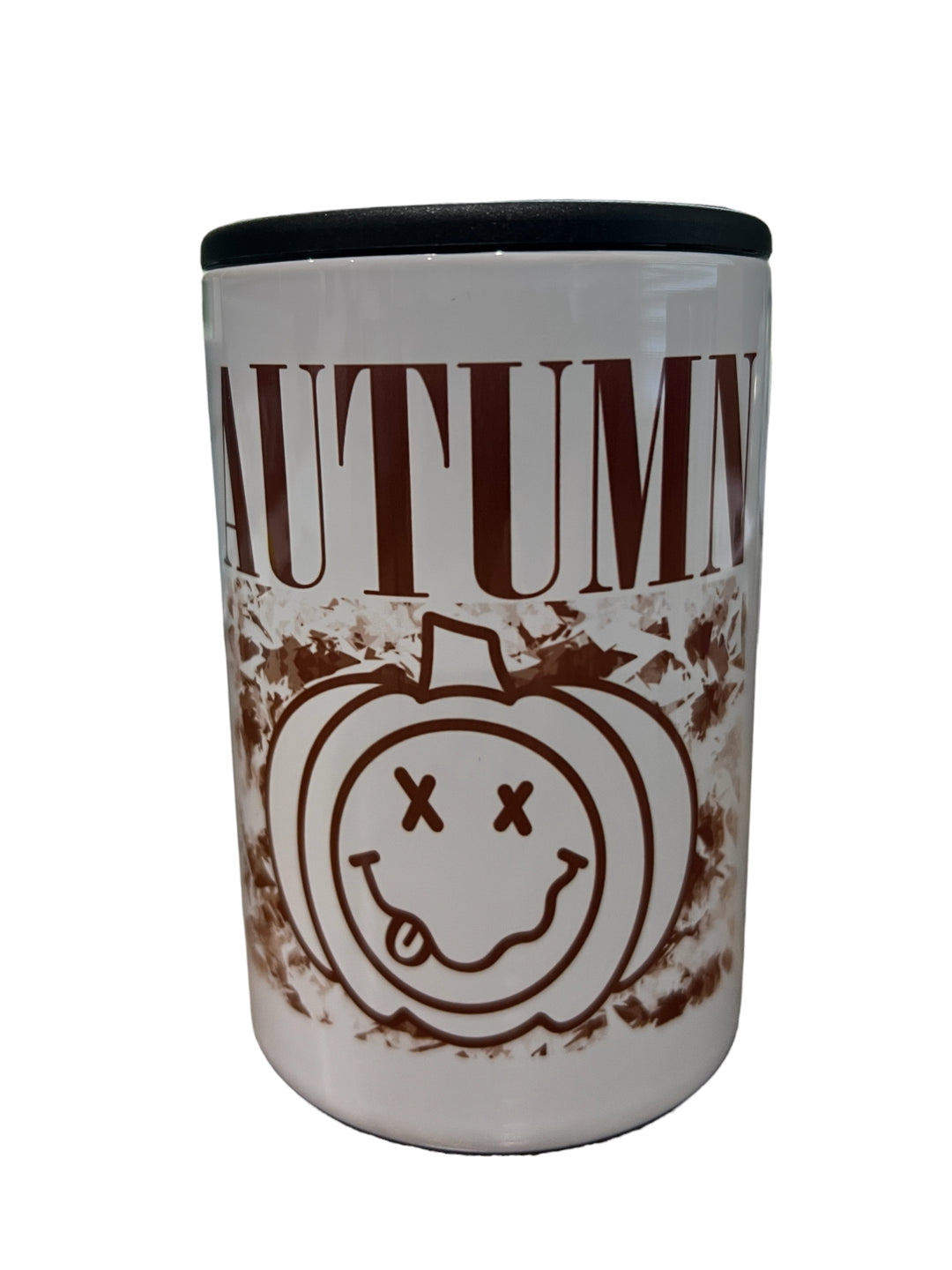 AUTUMN - Nirvana Nod - halloween/pumpkin - metal can koozie