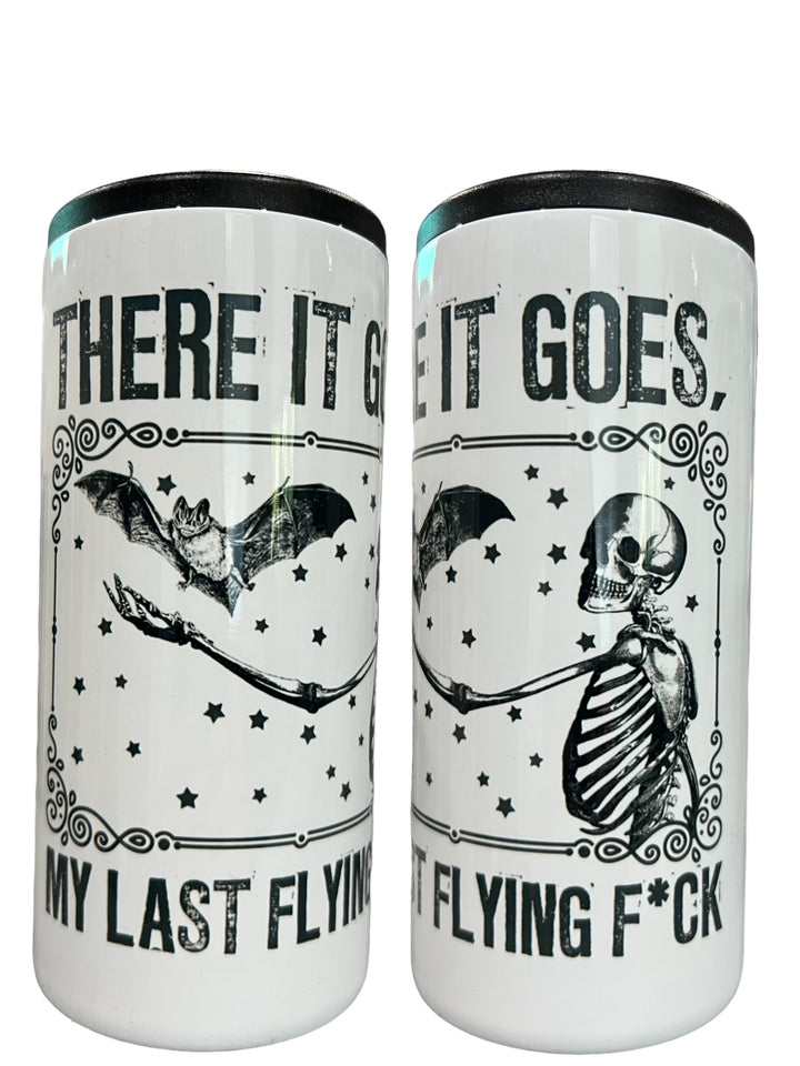 There it goes, my last flying f*ck - funny - halloween - metal can koozie