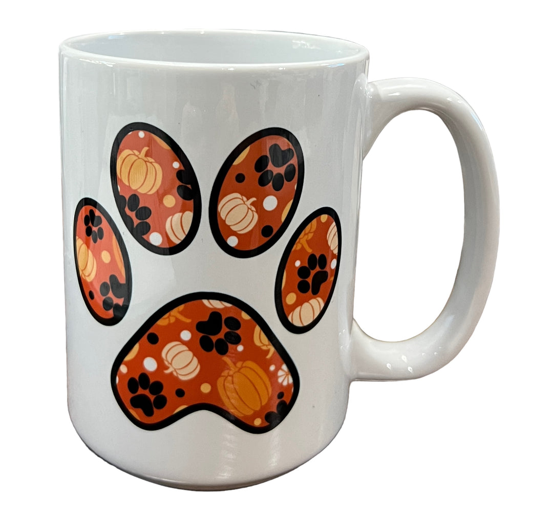 Pumpkin Pet Paw Ceramic Mug