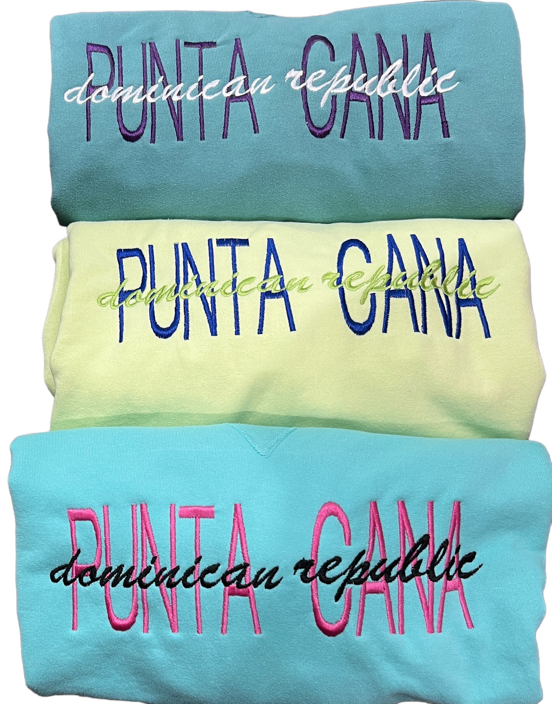 Punta Cana Dominican Republic Embroidered Sweatshirt - Summer/Ocean/Beach/Vacation - customize with your destination