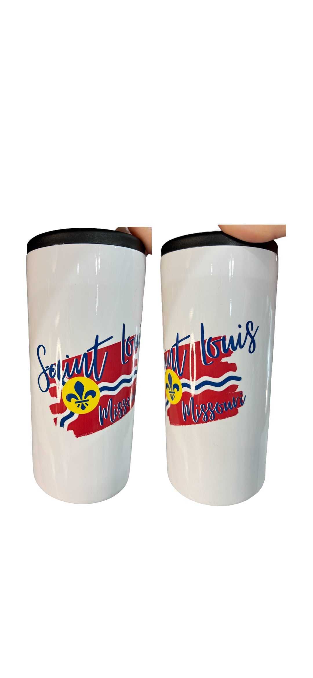 Saint Louis Missouri flag - metal can koozie