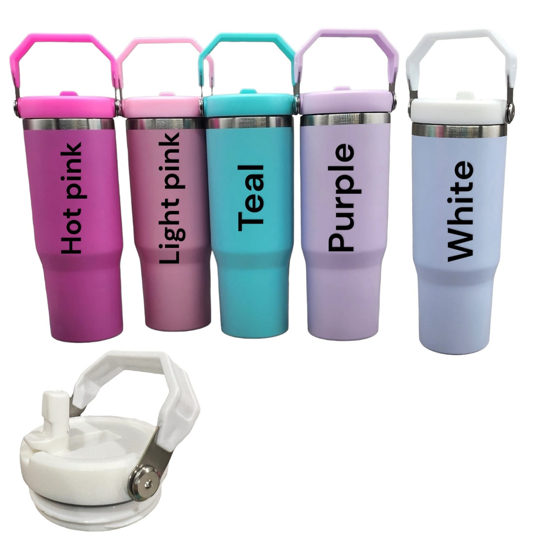 Miller Arabians 30 oz white sports bottle tumbler
