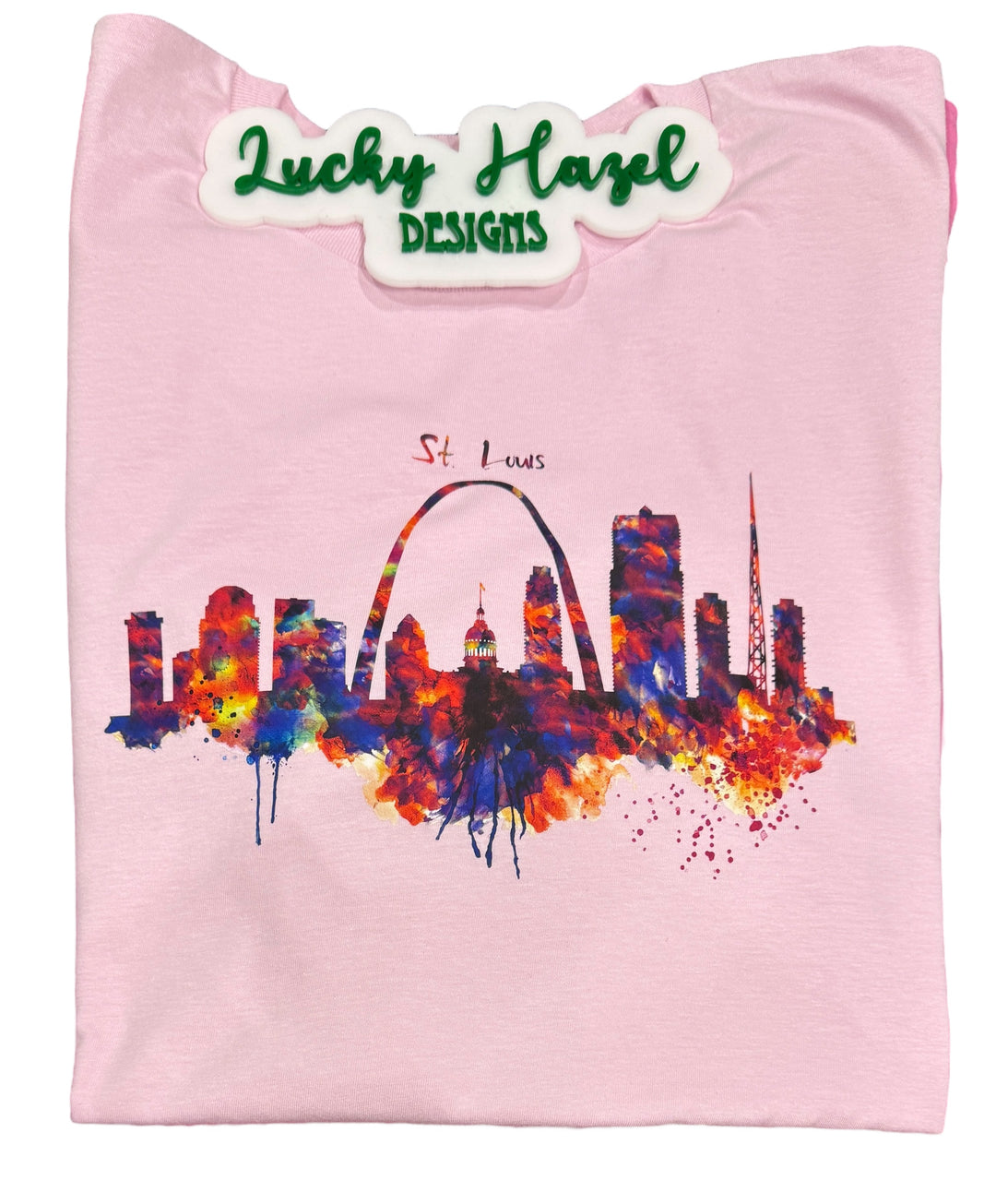 St Louis colorful skyline short sleeve tee! Great gift! Saint Louis Hometown
