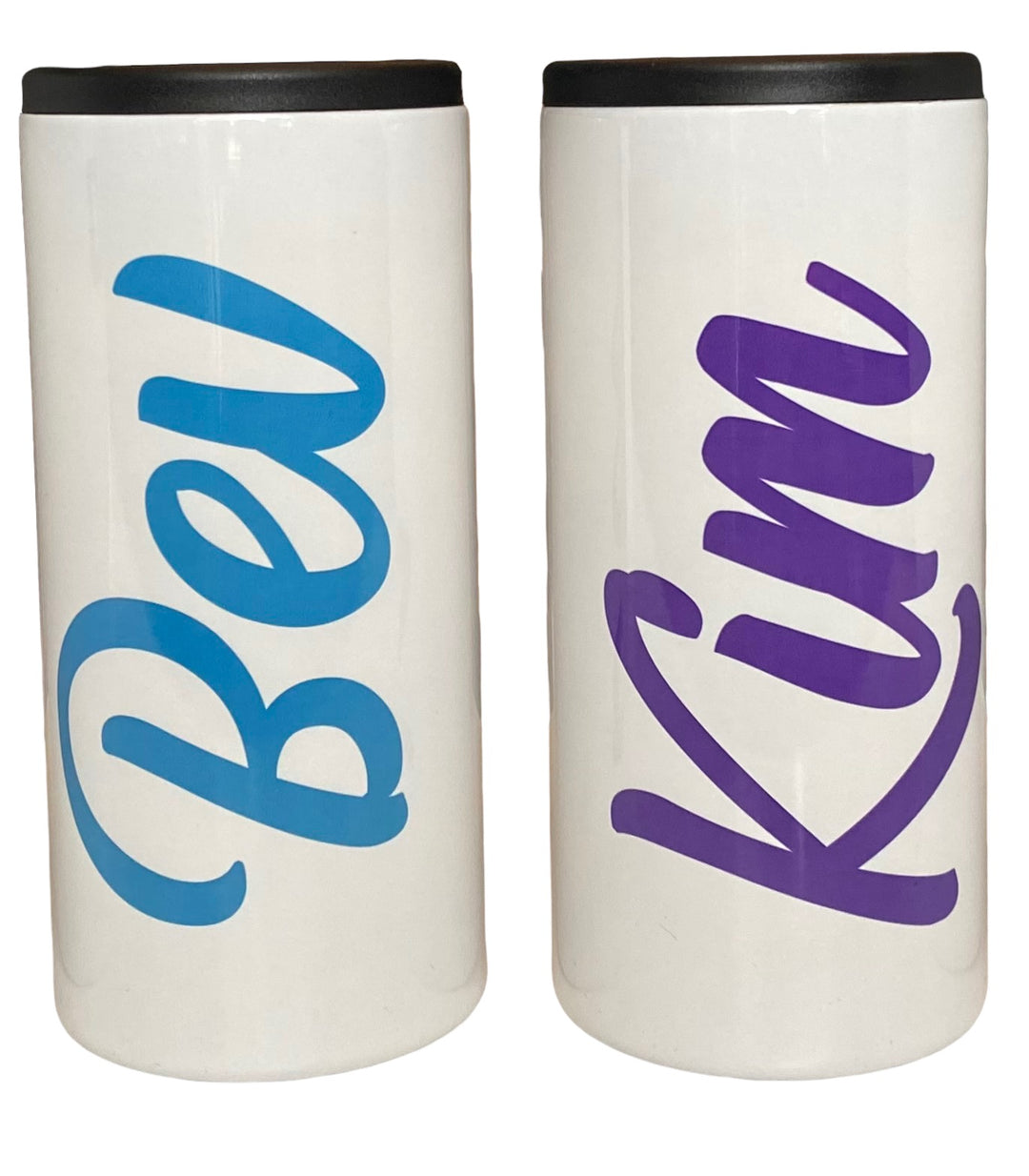 NAME - Customizable - metal 12 oz SLIM can koozie