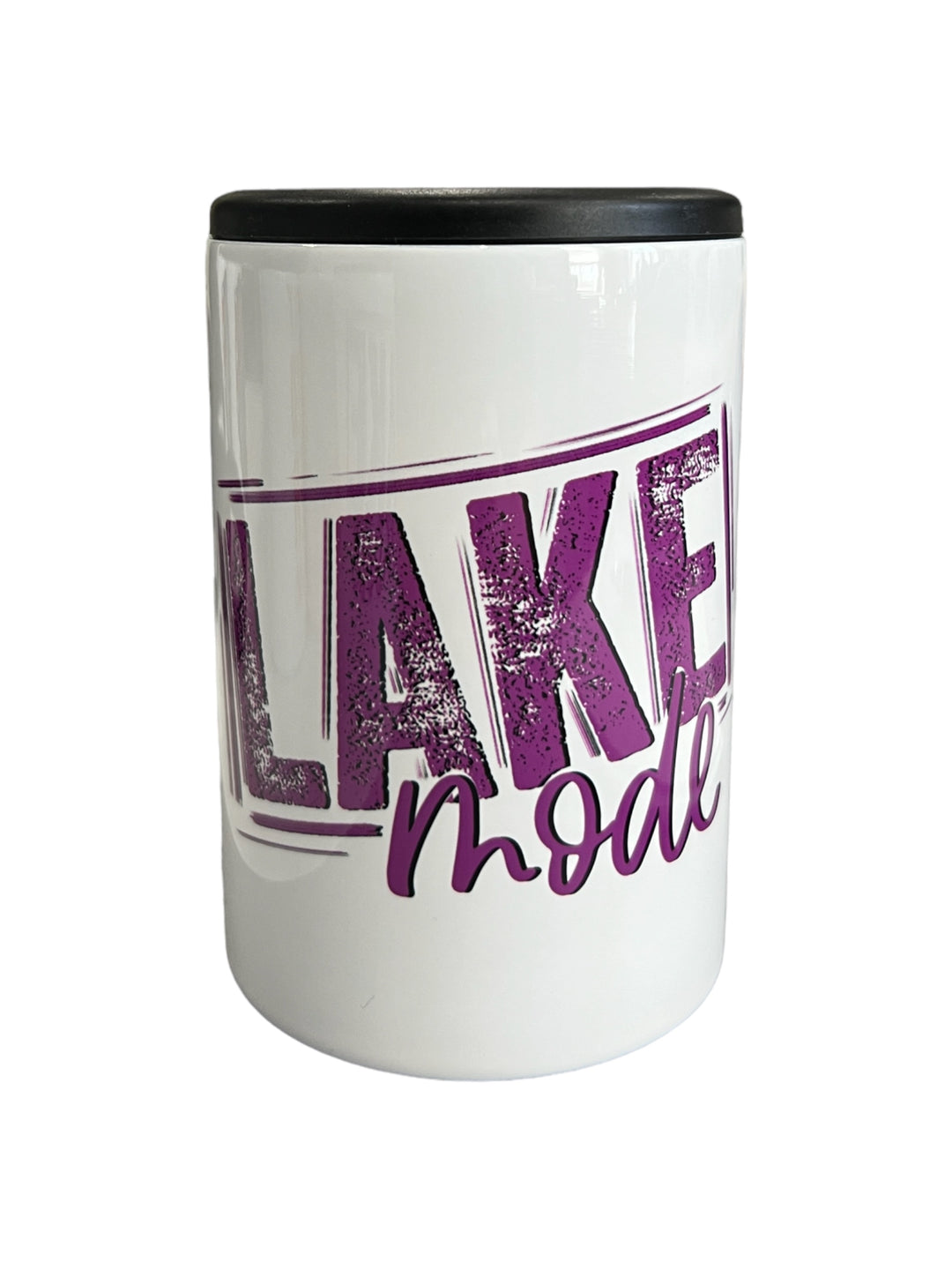 Lake mode metal 12 oz can koozie