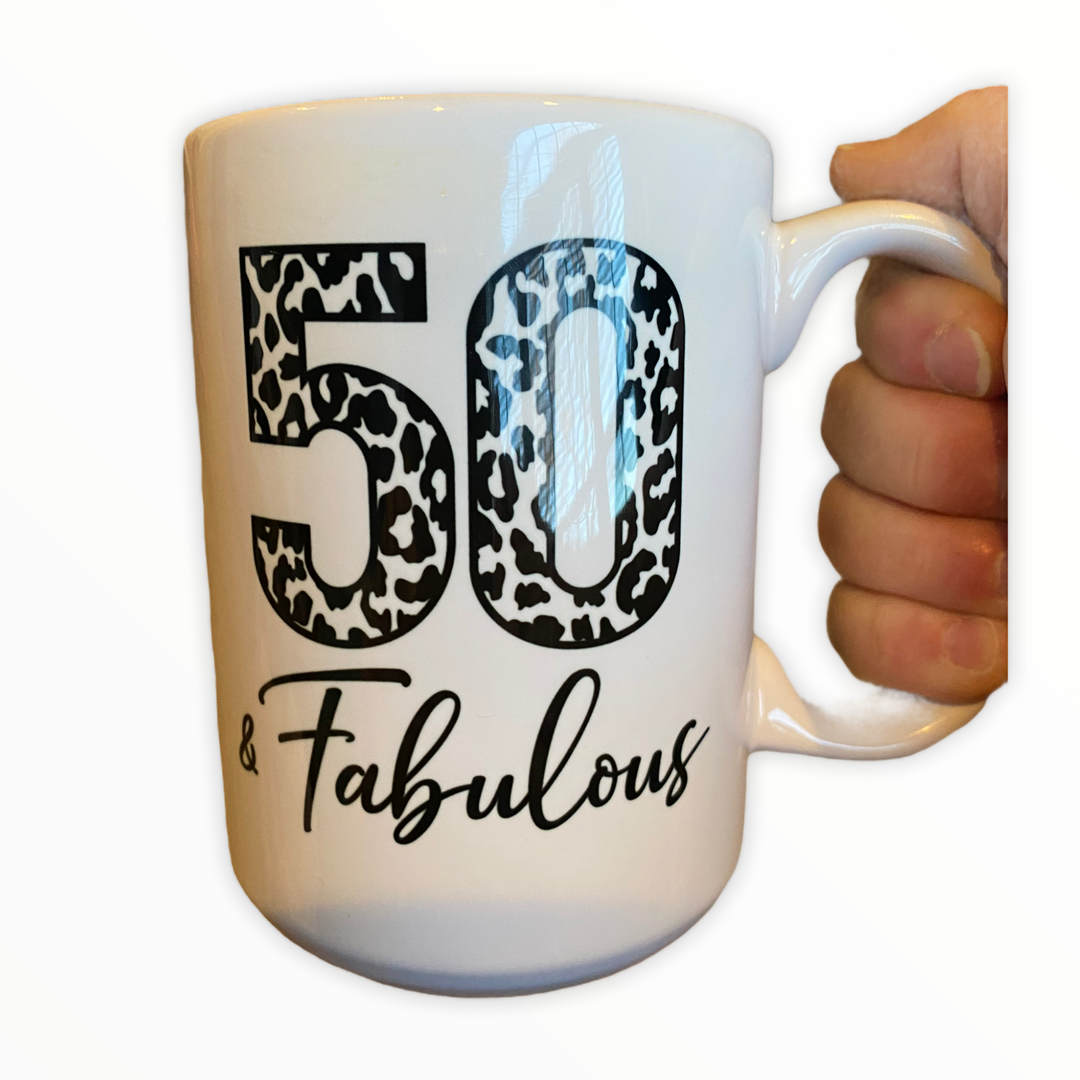 50 & Fabulous Ceramic Mug