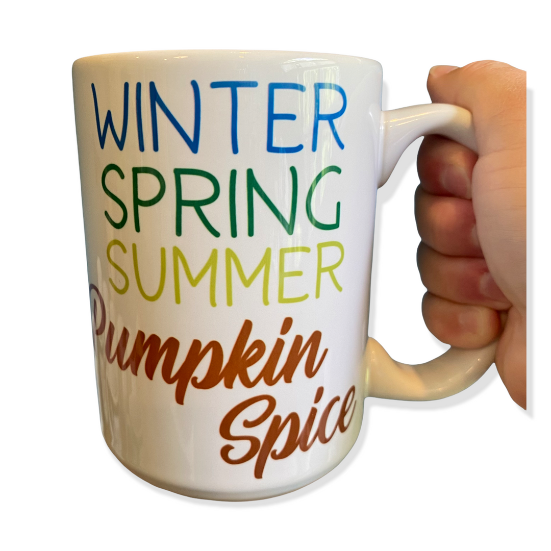 Winter, Spring, Summer, Pumpkin Spice Ceramic Mug