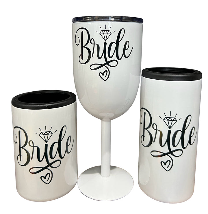 Bride metal slim can koozie