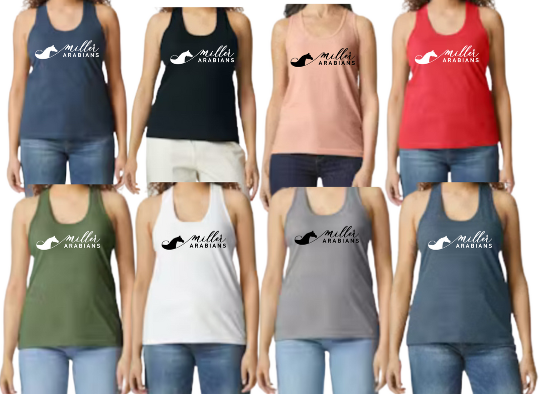 Miller Arabians logo tank top - Gildan Softstyle - sizes Adult Small - XXL