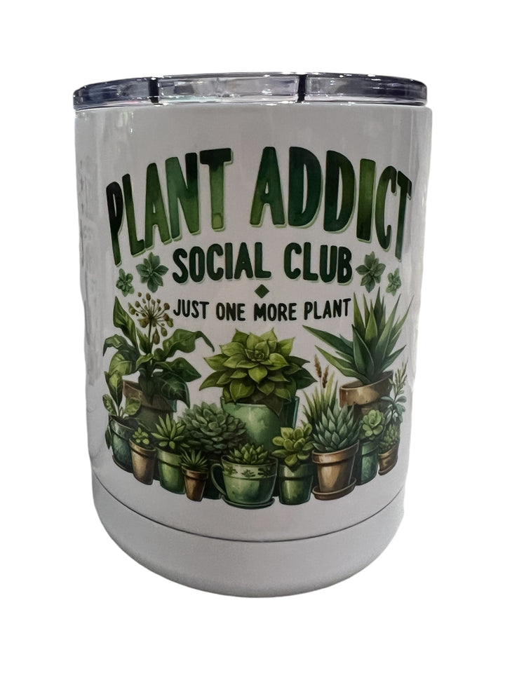 Plant addict social club - lowball tumbler