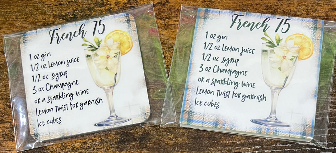 French 75 bar coaster