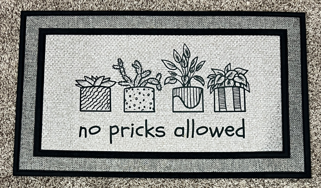 No pricks allowed (succulents) doormat - FUNNY