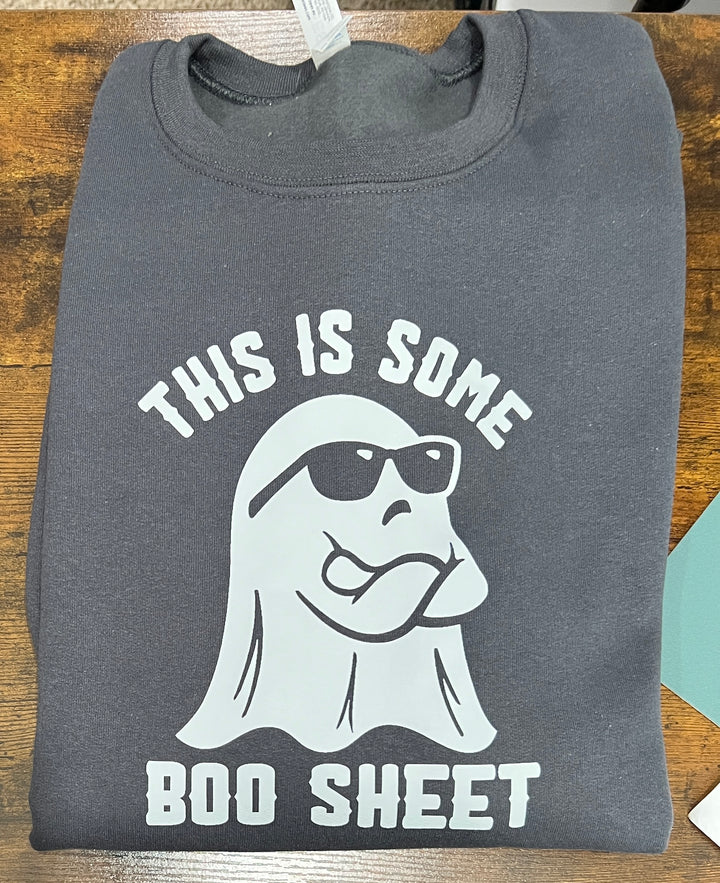 This is some boo sheet sweatshirt - snarky, funny Halloween