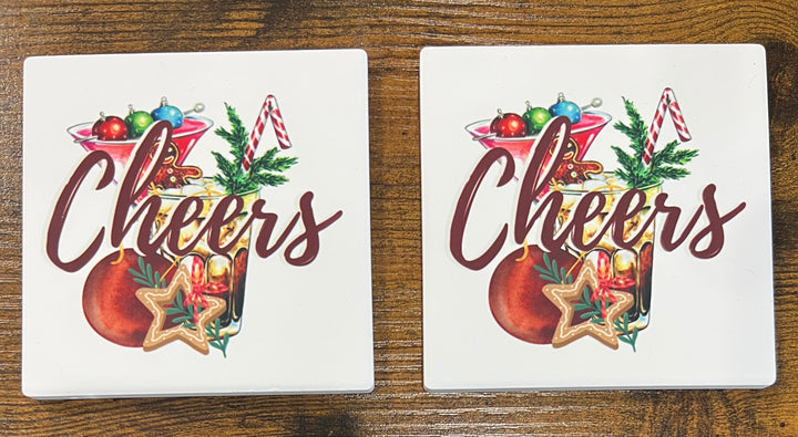 Cheers coaster - Christmas cocktails