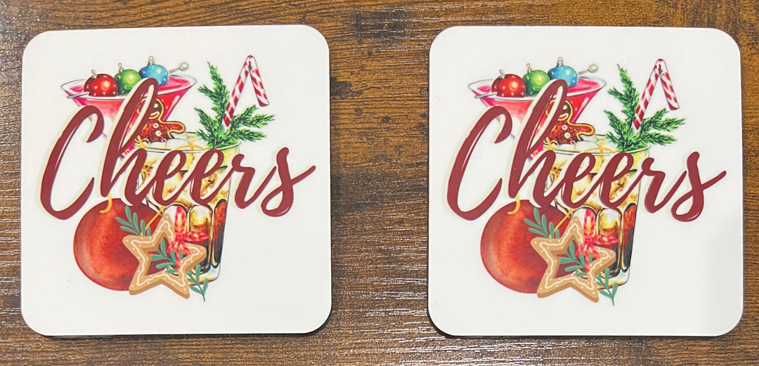 Cheers coaster - Christmas cocktails