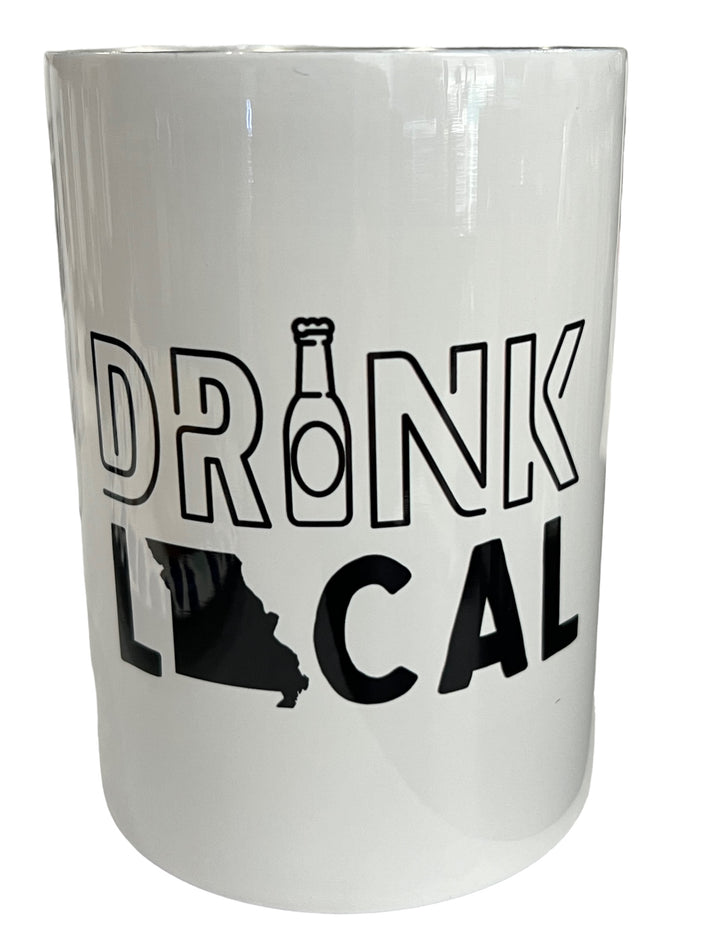 Drink Local - Missouri - metal 12 oz can koozie