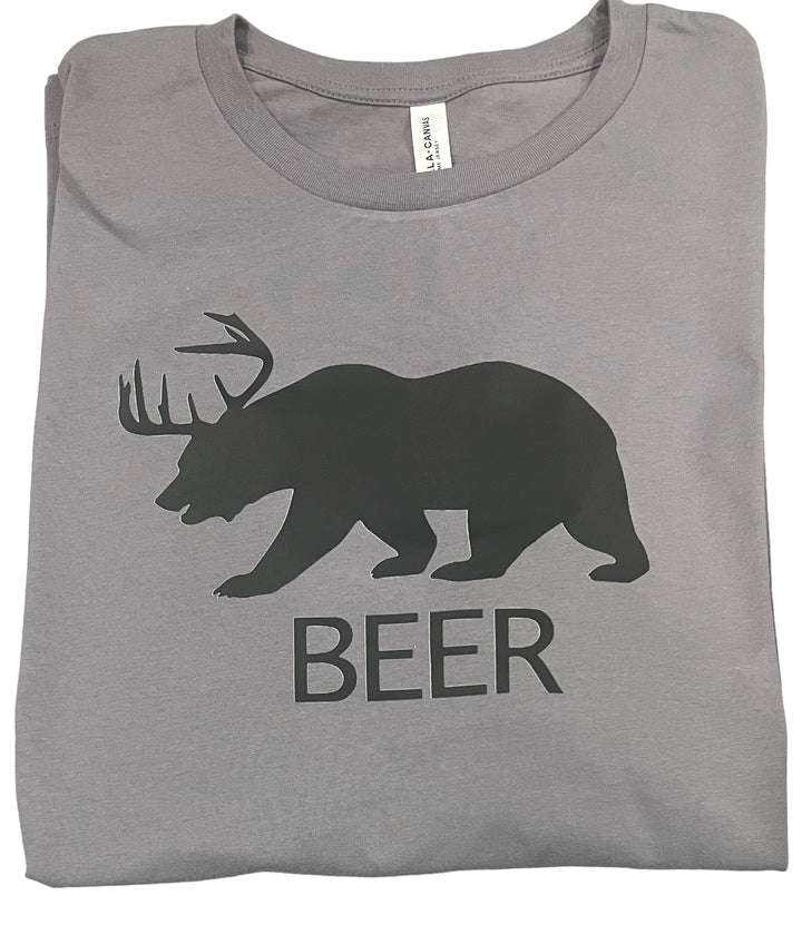 BEER deer/bear long sleeve TEE