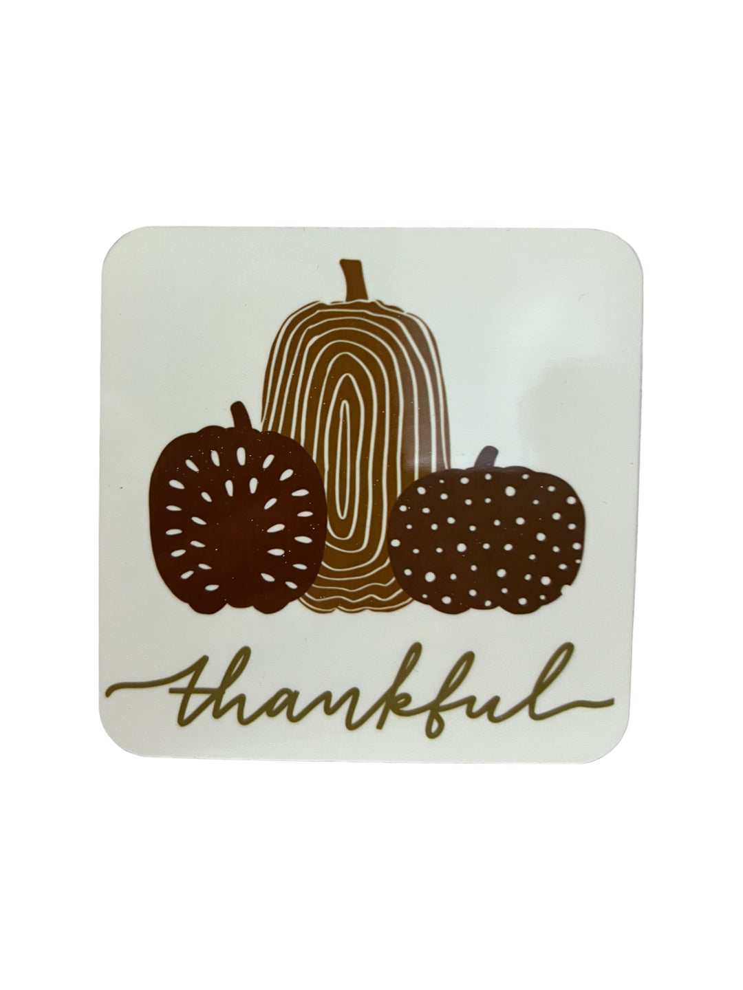 Thankful - pumpkins coaster