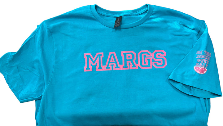 MARGS short sleeve tee - on the rocks with salt on sleeve!  Fun, festive, bright!