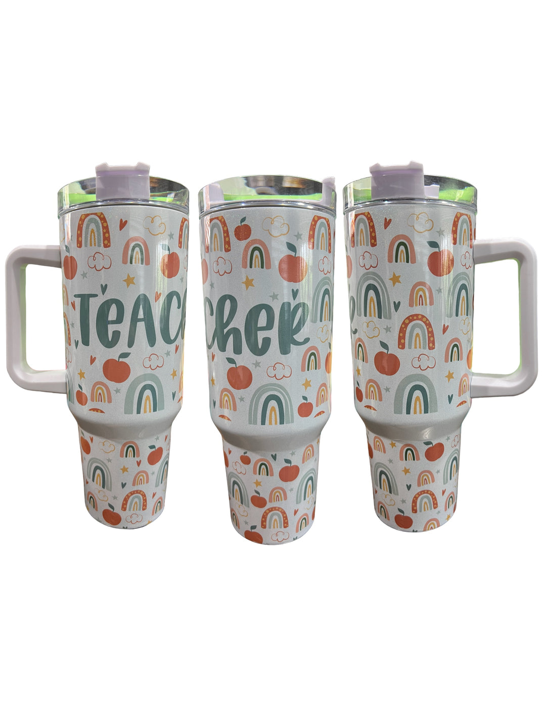 Teacher - 40 oz quencher tumbler with lid and straw