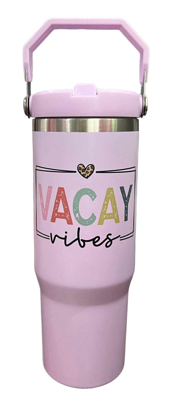 Vacay vibes - 30 oz purple sports bottle tumbler