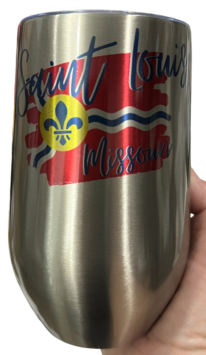 Saint Louis Missouri flag lowball tumbler (other drinkware available)