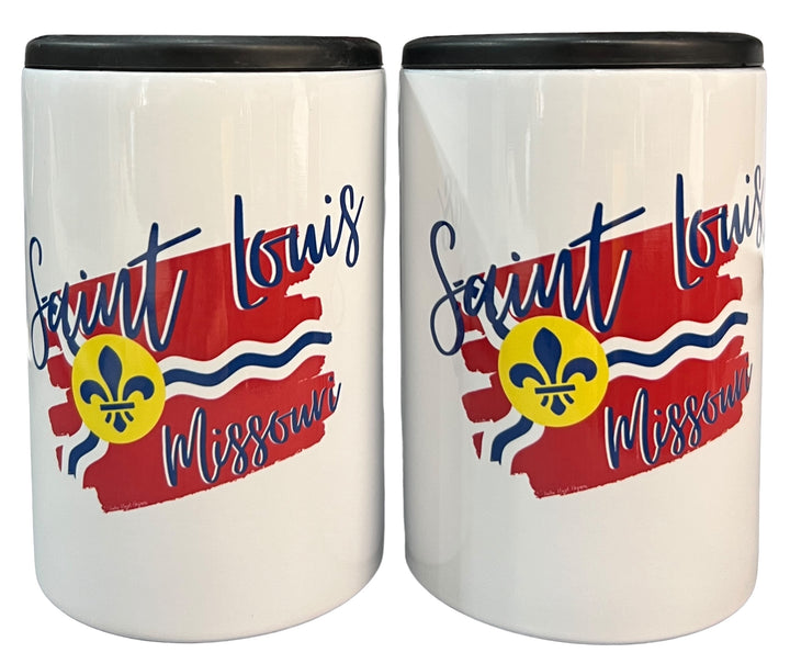 Saint Louis Missouri flag - metal can koozie