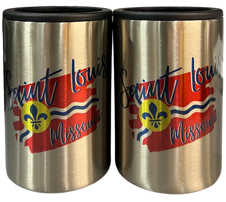 Saint Louis Missouri flag - metal can koozie