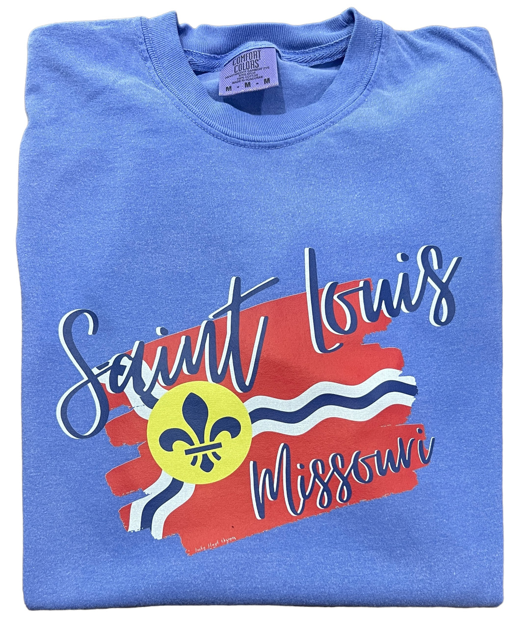 Saint Louis Missouri flag Comfort Colors short sleeve tee