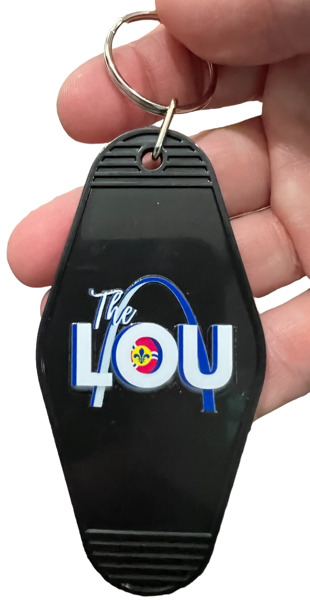 The Lou - arch/Saint Louis flag Motel Style Key Chain - Acrylic