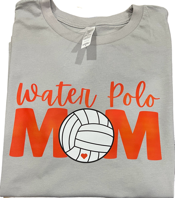 Water polo mom - women's relaxed fit grey short sleeve tee