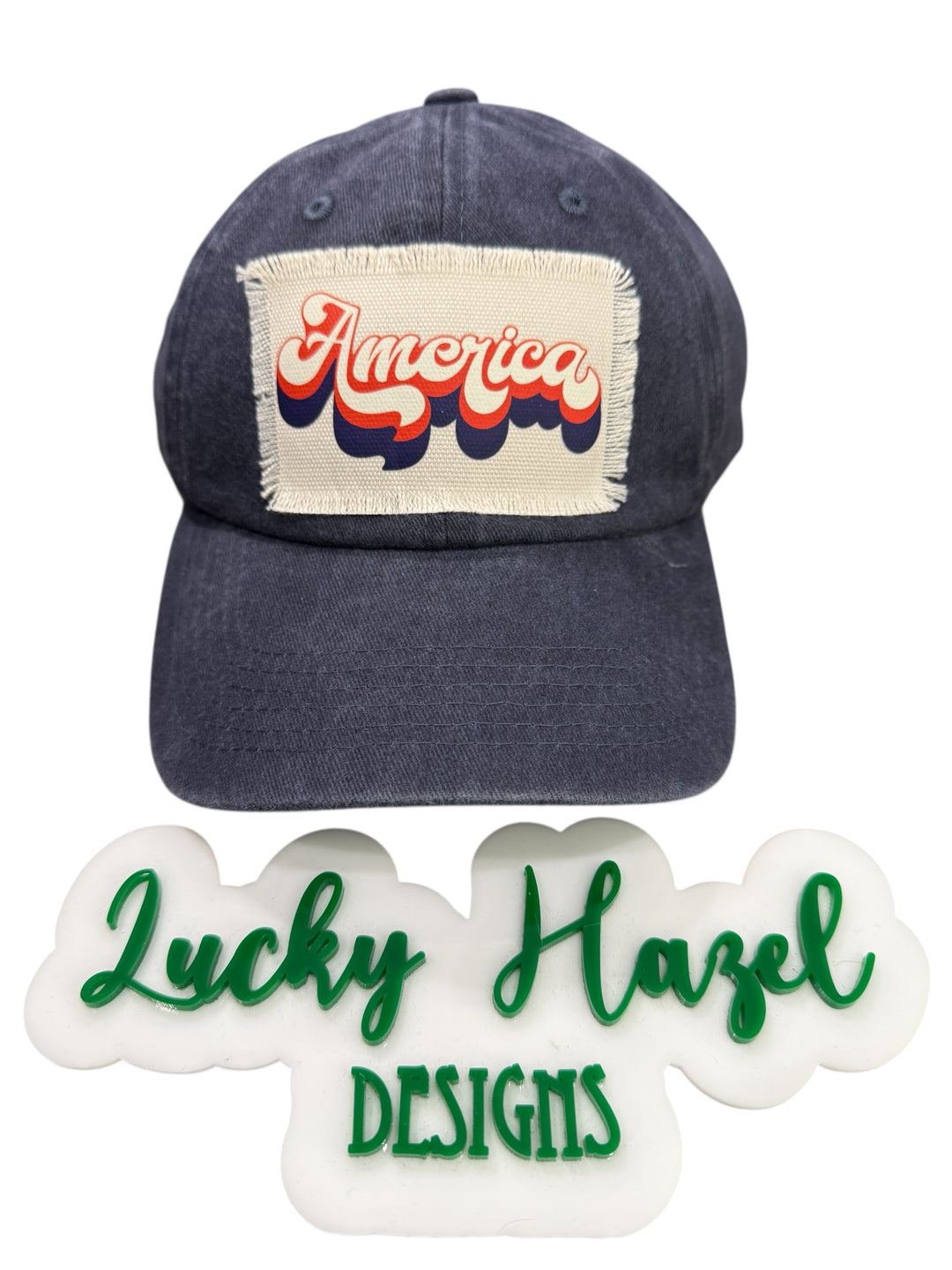 America patch hat - soft, adjustable, great for summer, swimming, everyday, 4th of July!