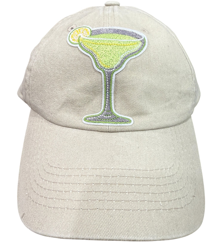 Margarita patch hat - soft, adjustable, great for the every day, weekends, lake days, vacation!