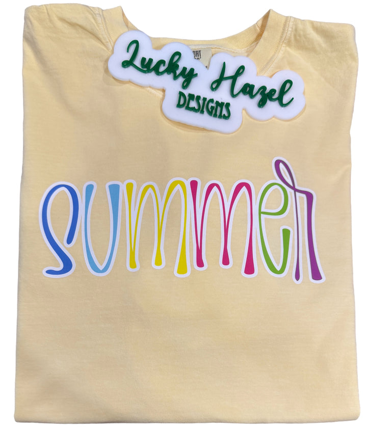 Summer neon Comfort Colors short sleeve tee - Summer/Weekends/Beach/Boating/Floating/vacation