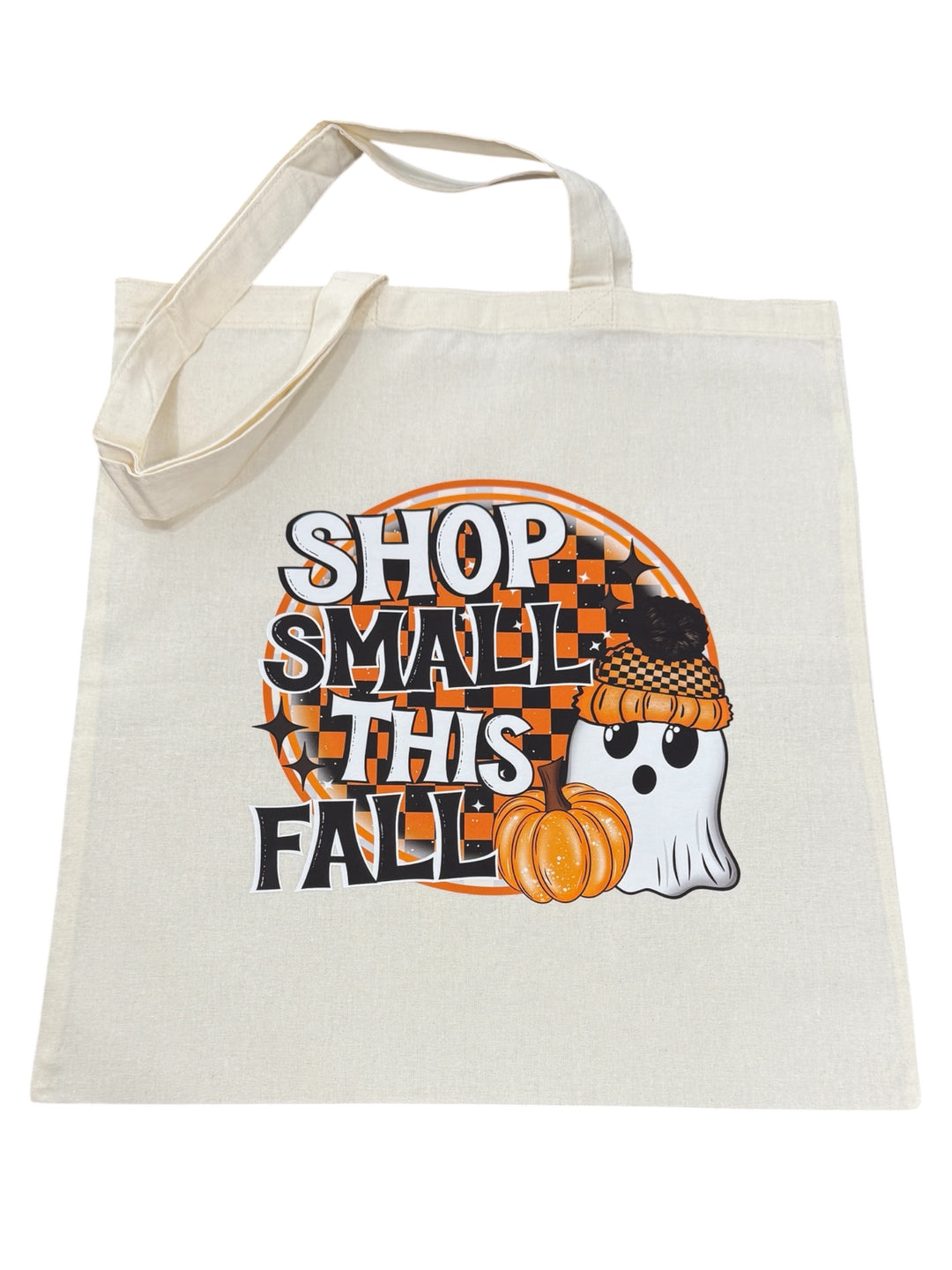 Shop small this fall reusable shopping bag - cute ghost
