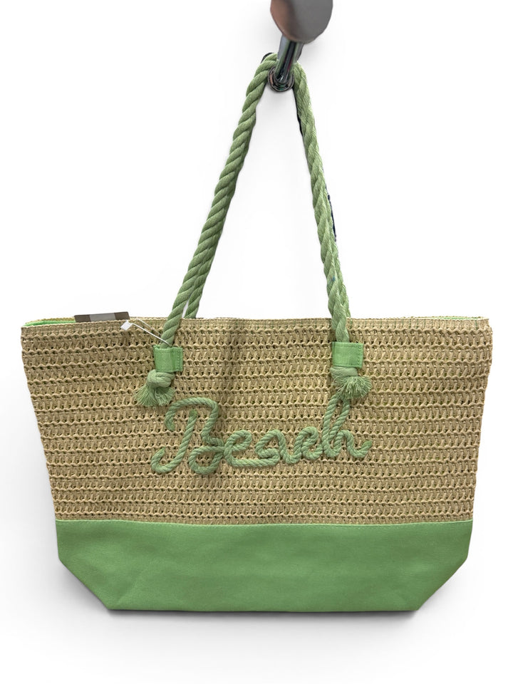 Beach sewn rope and crochet strap tote bag