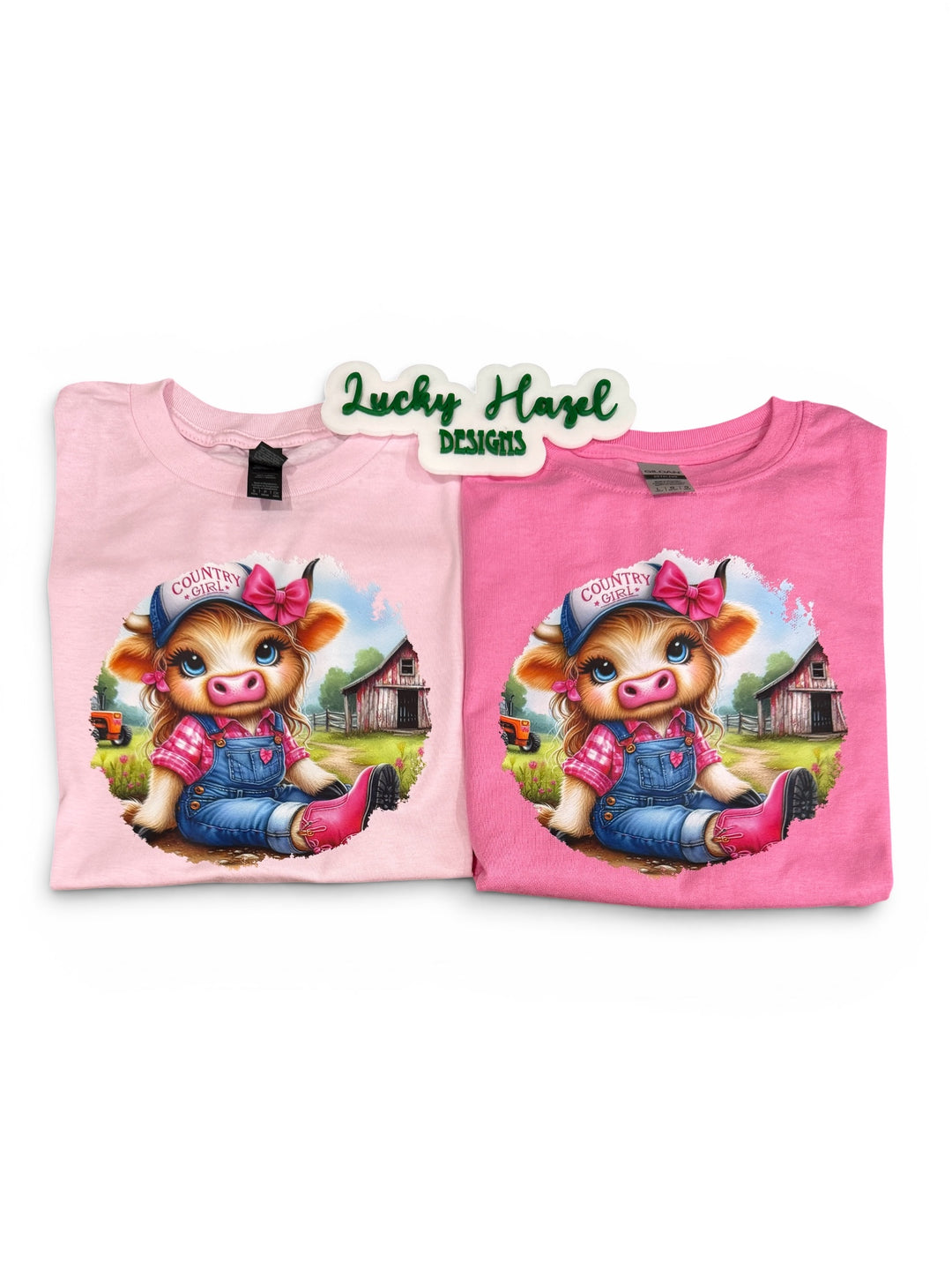 Cute country highland cow short sleeve tee -  kids tee (toddler/youth sizes)