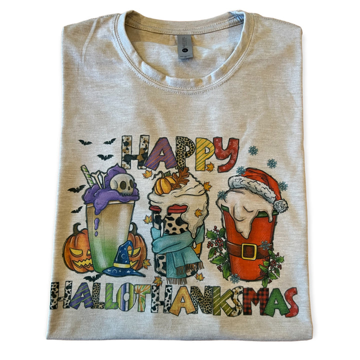 Happy Hallothanksmas short sleeve TEE