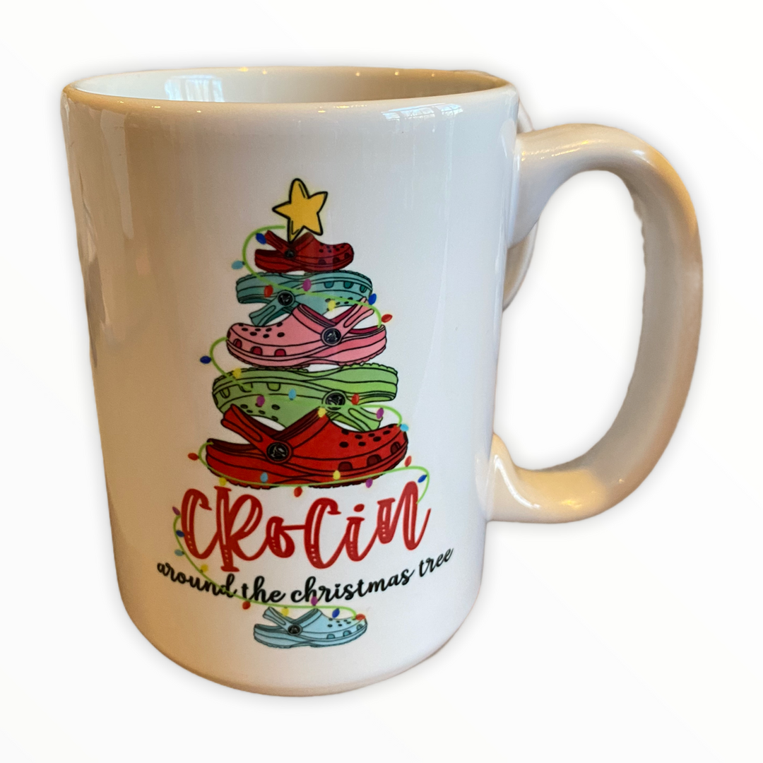 Crocin around the Christmas Tree Ceramic Mug