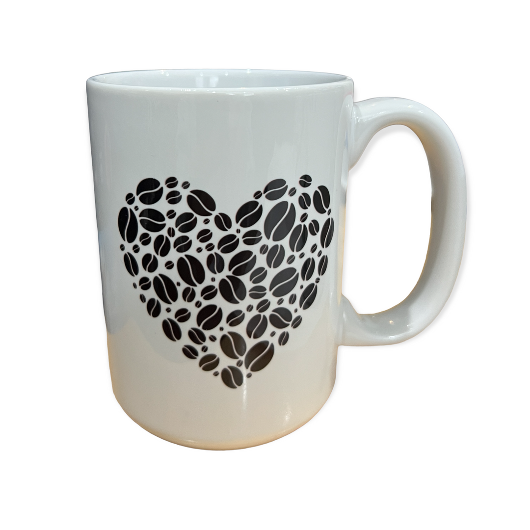 Coffee beans heart Ceramic Mug