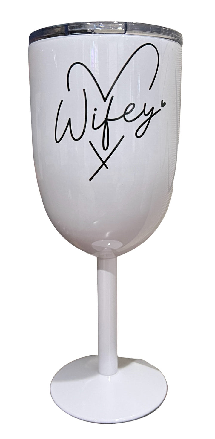 Wifey metal slim can koozie